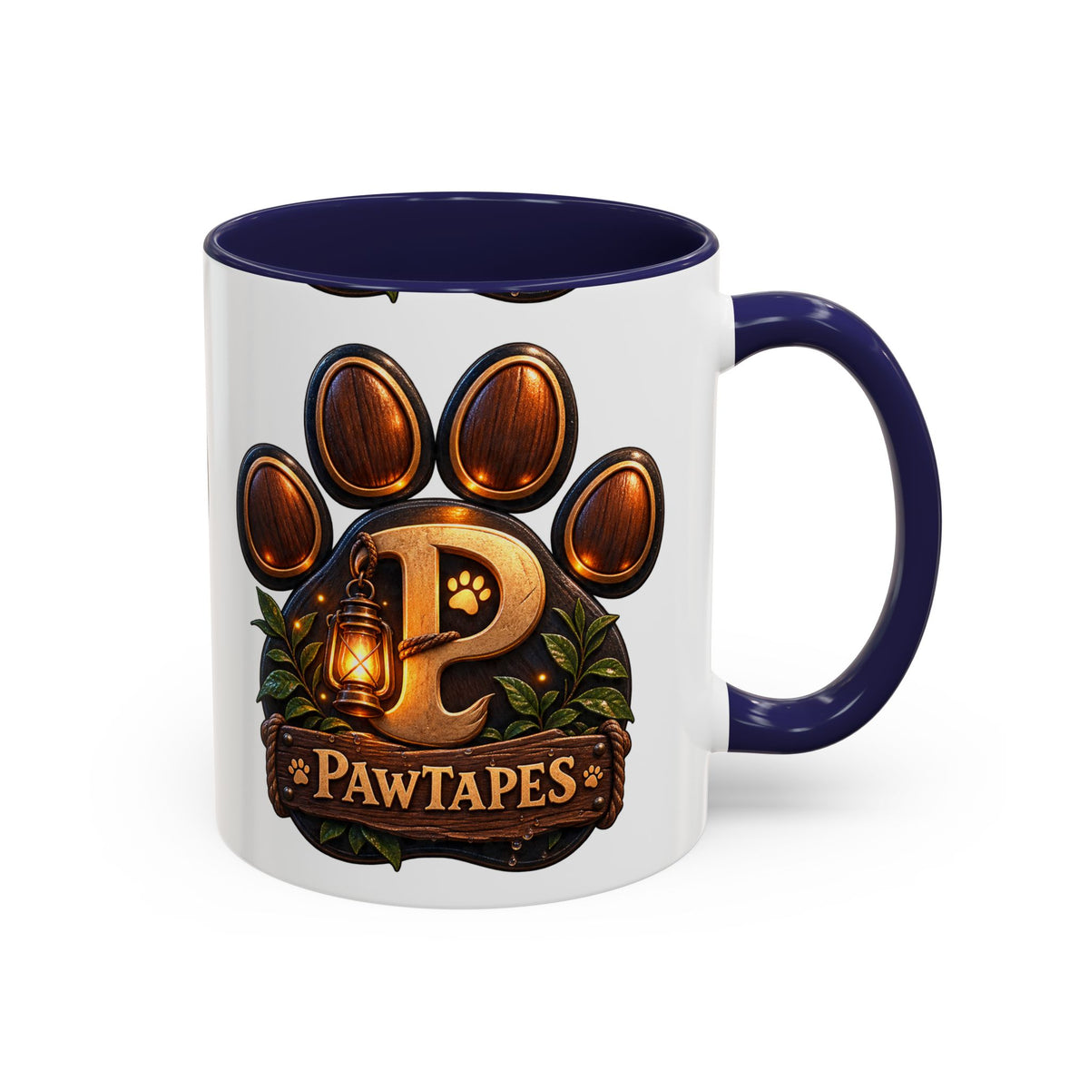 PawTapes Paw Print Accent Mug — Official Channel Merch | 11oz & 15oz