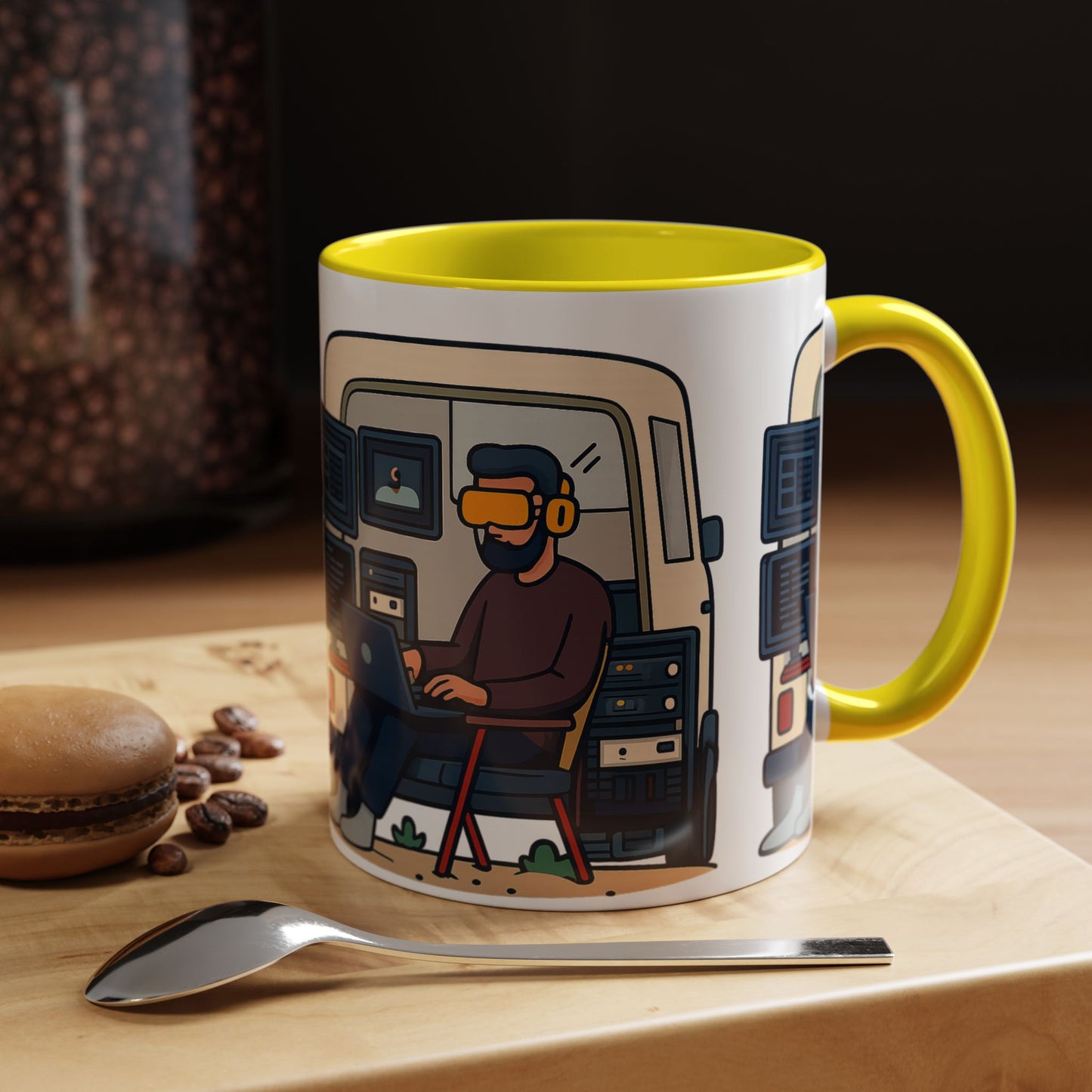 Retro Camper Van Ceramic Coffee Mug, 11oz or 15oz