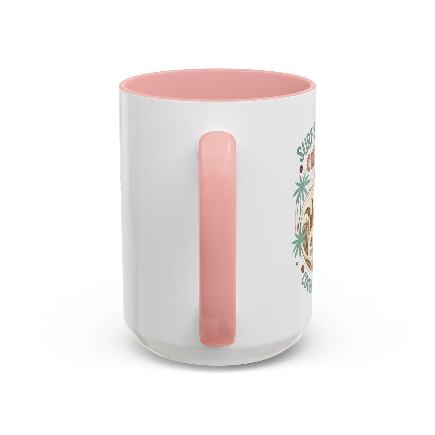 Coffee Mug “Surf’s Up Sunrise: Coconut & Caffeine” Tropical Surf Monkey Accent Mug