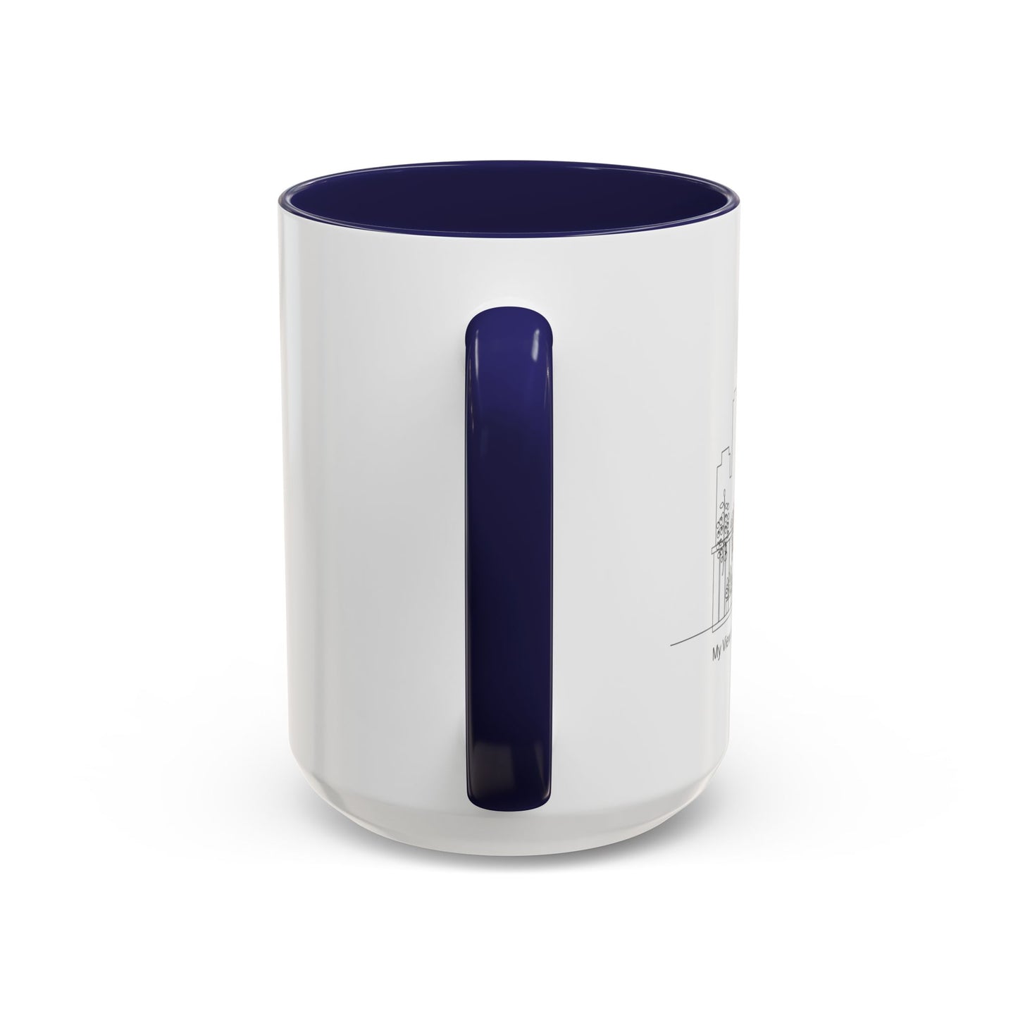 City Skyline Ceramic Coffee Mug, 11/15 oz Minimalist Design
