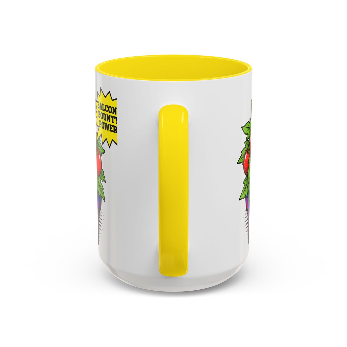 “Balcony Bounty Power!” Coffee Mug – Tomato Plant Garden Accent Mug