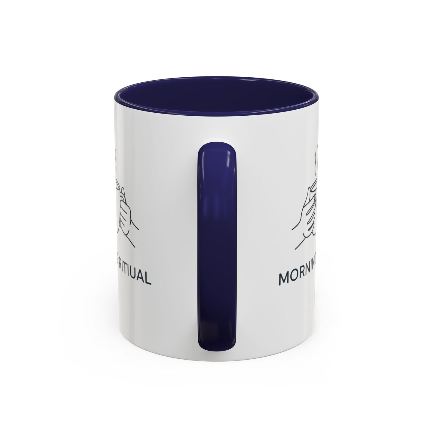 “Morning Ritual” Ceramic Coffee Mug, 11oz Accent Cup
