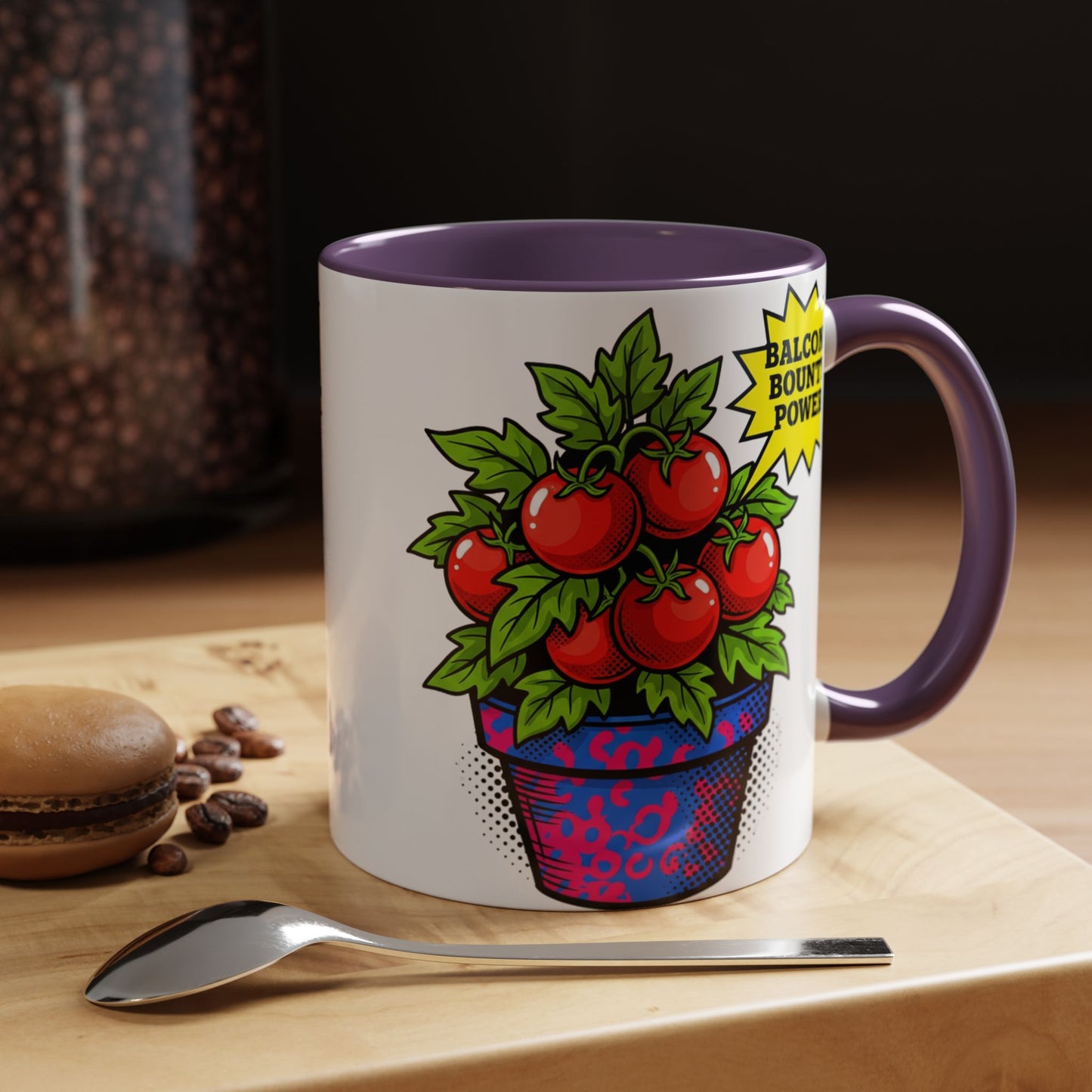 “Balcony Bounty Power!” Coffee Mug – Tomato Plant Garden Accent Mug