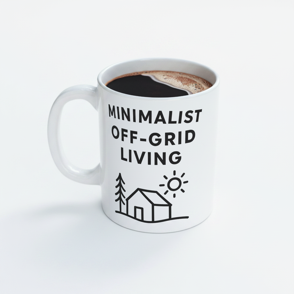 Minimalist Camper Ceramic Coffee Mug | 15oz Retro RV Gift