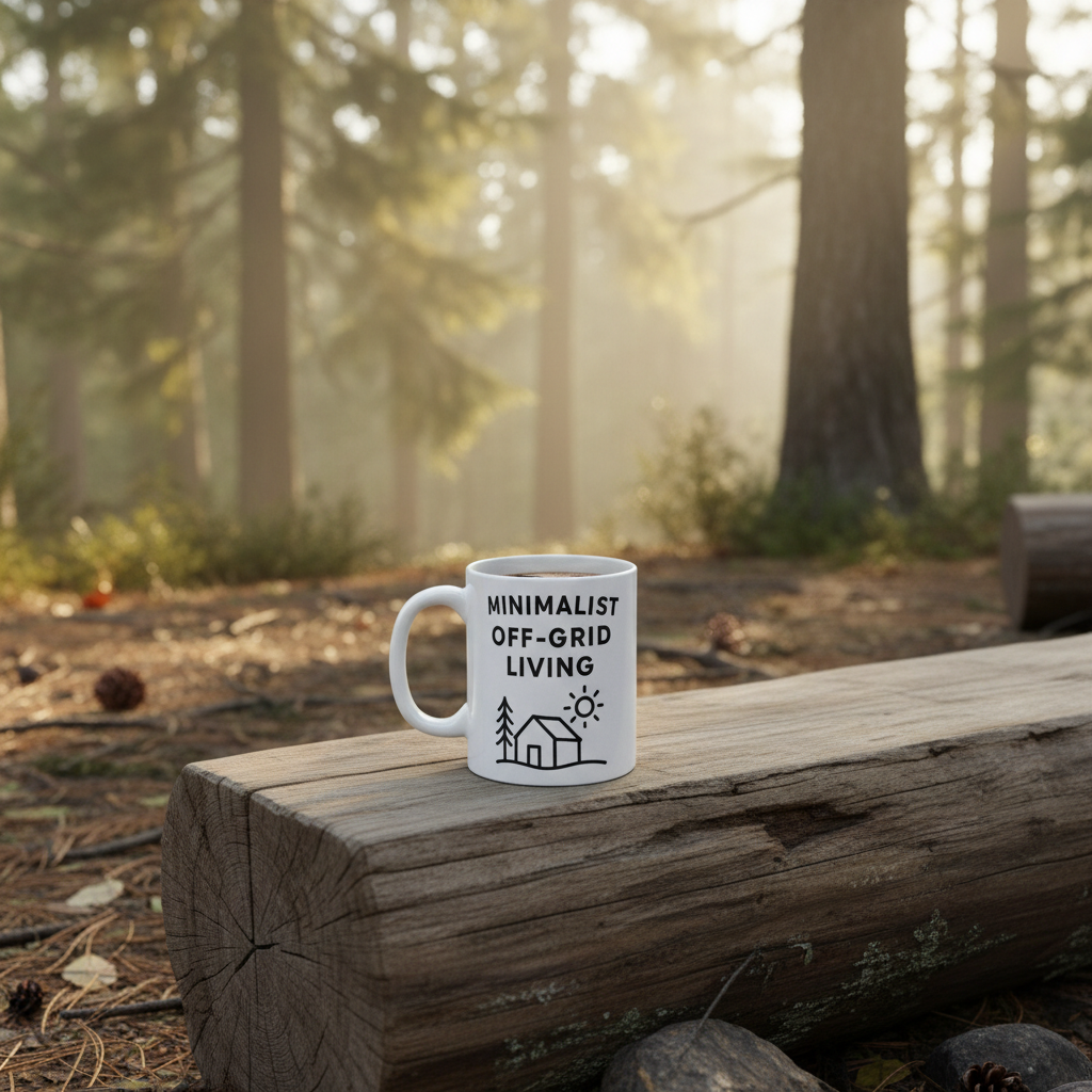 Minimalist Camper Ceramic Coffee Mug | 15oz Retro RV Gift