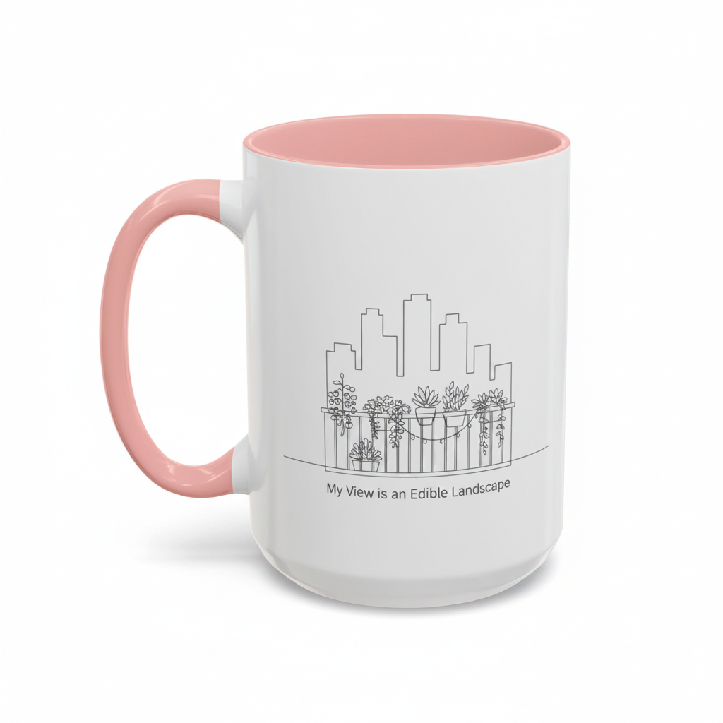 City Skyline Ceramic Coffee Mug, 11/15 oz Minimalist Design