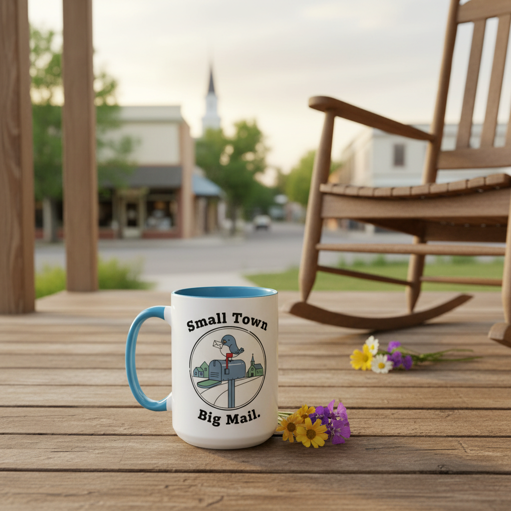 Town Reunion Ceramic Coffee Mug | Vintage Small Town Gift