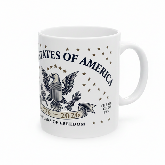 America 250 Commemorative Mug | 1776–2026 | 250 Years of Freedom