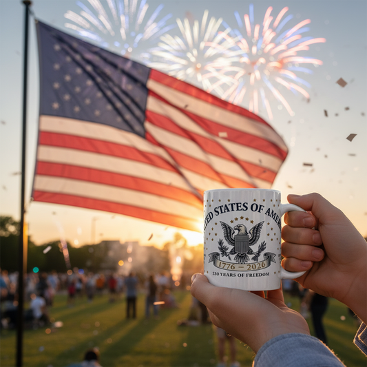 America 250 Commemorative Mug | 1776–2026 | 250 Years of Freedom