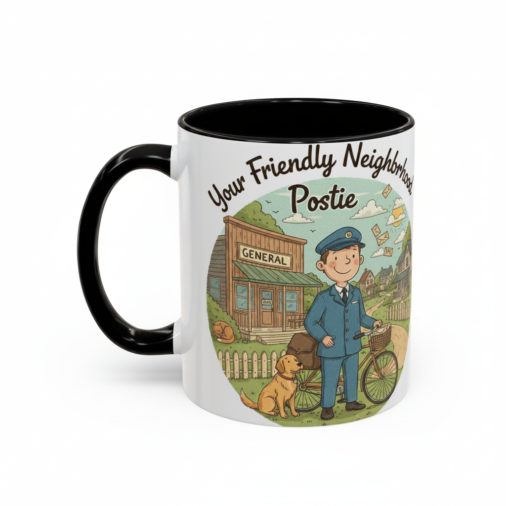 Cozy Neighborhood Coffee Mug Vintage Bike & Cottage Ceramic Accent Mug