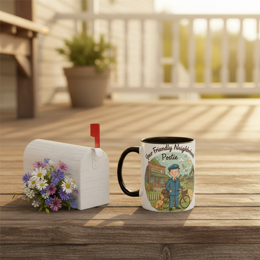 Cozy Neighborhood Coffee Mug Vintage Bike & Cottage Ceramic Accent Mug