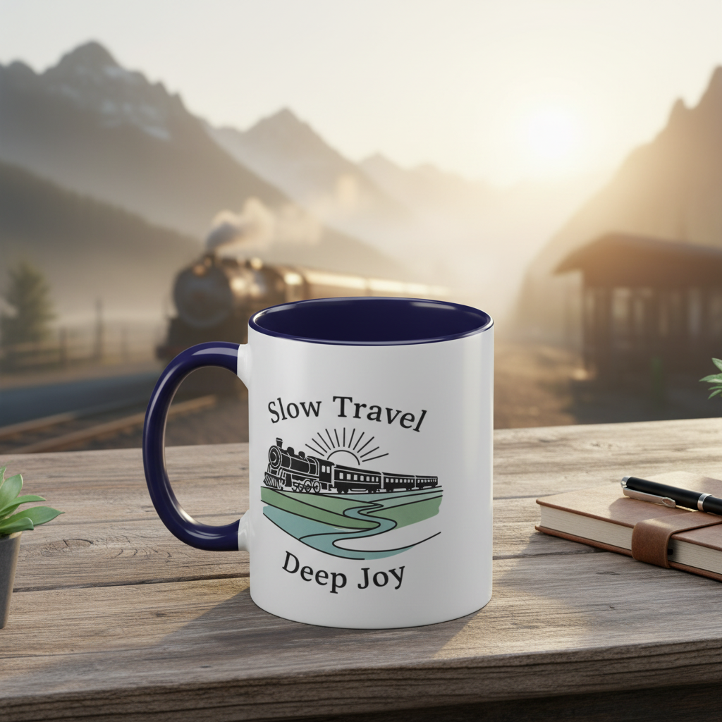 Vintage Camper Road Trip Ceramic Coffee Mug | 15oz Camping Gift