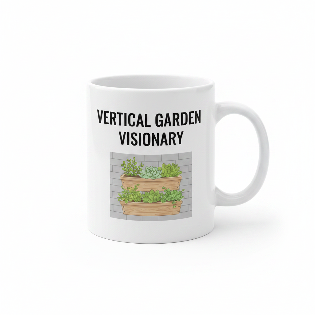 Vertical Garden Vision Ceramic Mug — Funny Plant Mom Quote Coffee Cup (11oz/15oz)