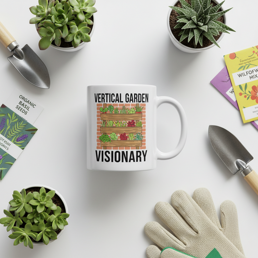 Vertical Garden Vision Ceramic Mug — Funny Plant Mom Quote Coffee Cup (11oz/15oz)