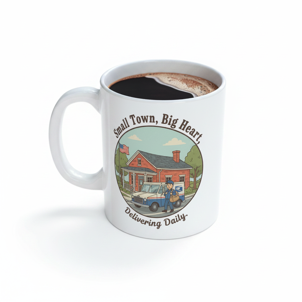 Small Town Big Heart Scenic Village Ceramic Coffee Mug