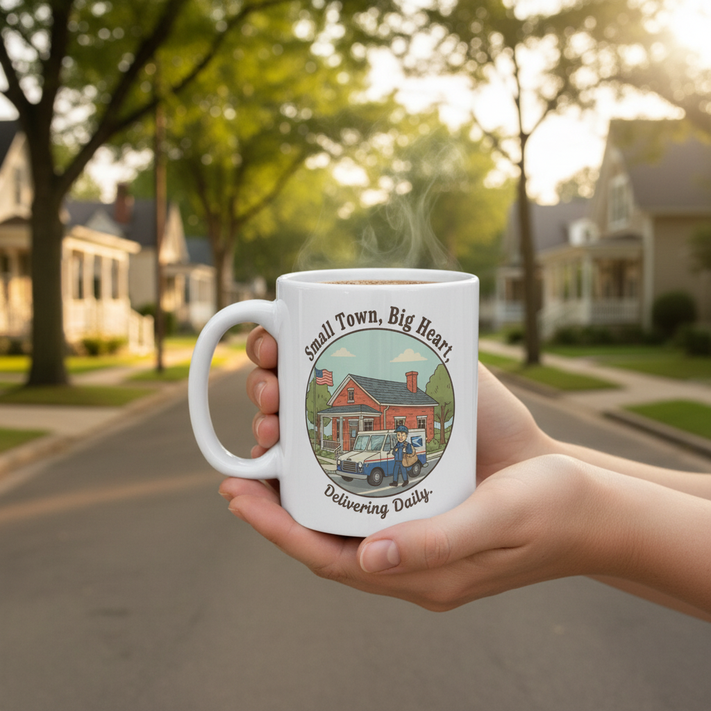 Small Town Big Heart Scenic Village Ceramic Coffee Mug
