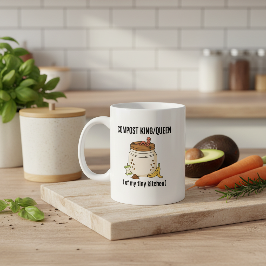 Funny Gardening Ceramic Coffee Mug | Composting Is My Love Language Gift