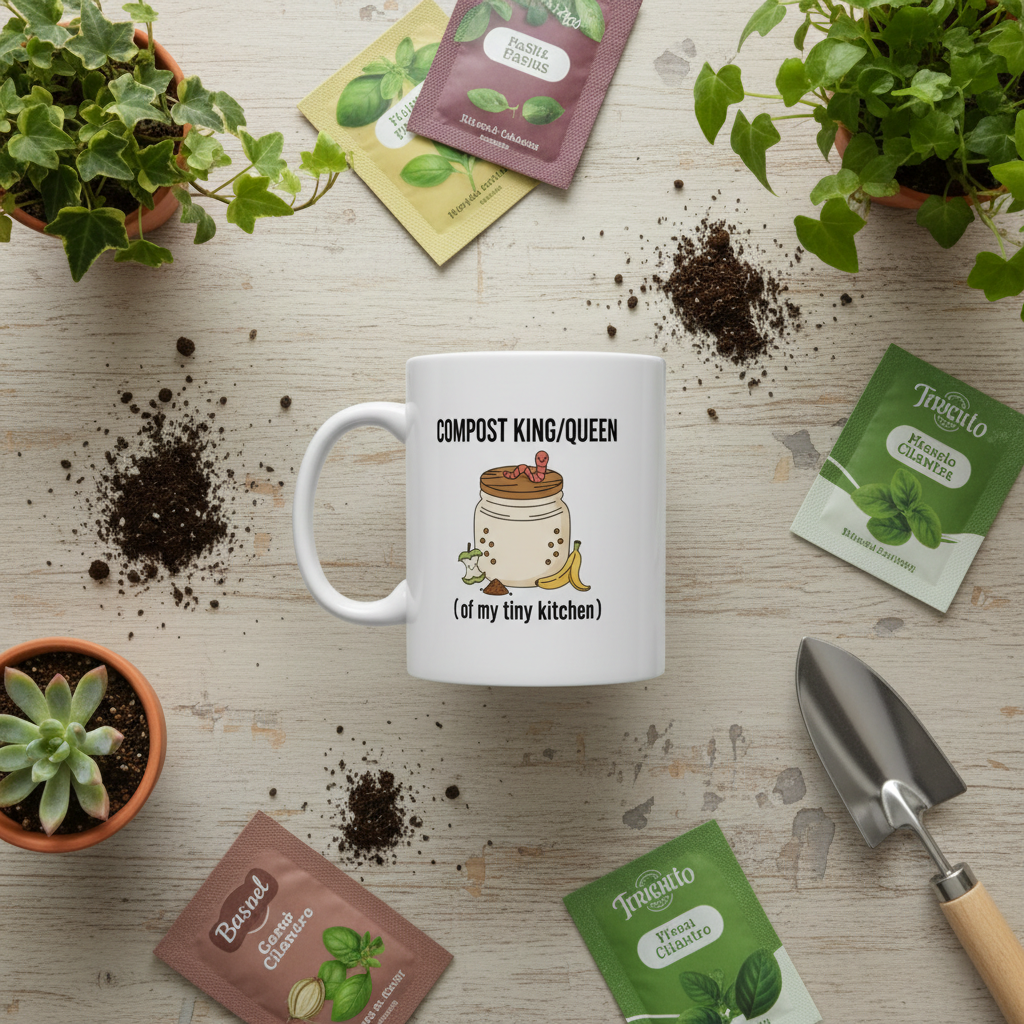 Funny Gardening Ceramic Coffee Mug | Composting Is My Love Language Gift