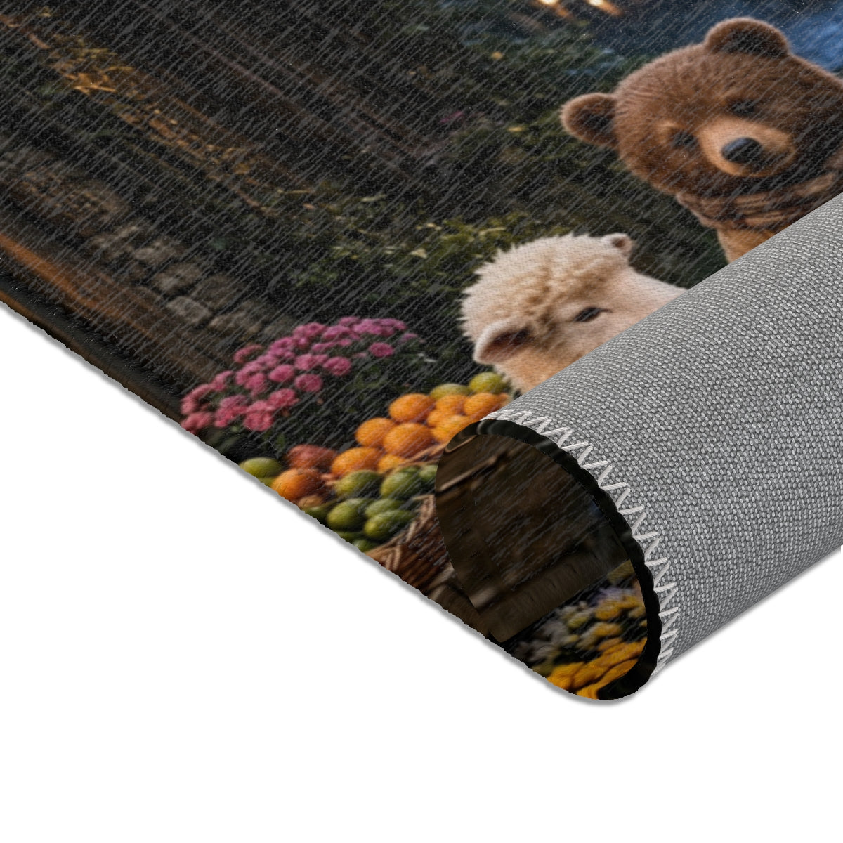 PAWTAPES™ Woodland Road Cozy Animal Rug