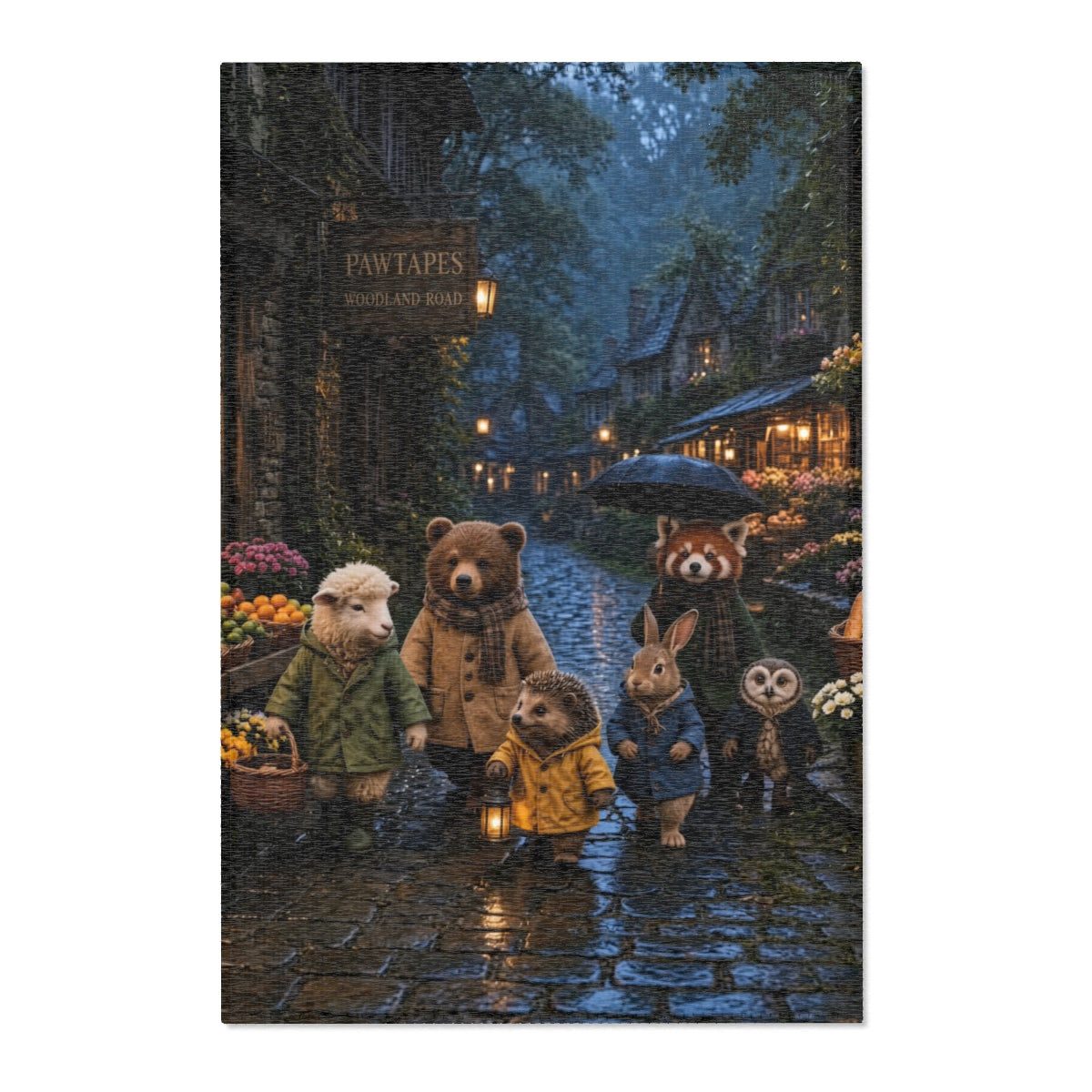 PAWTAPES™ Woodland Road Cozy Animal Rug