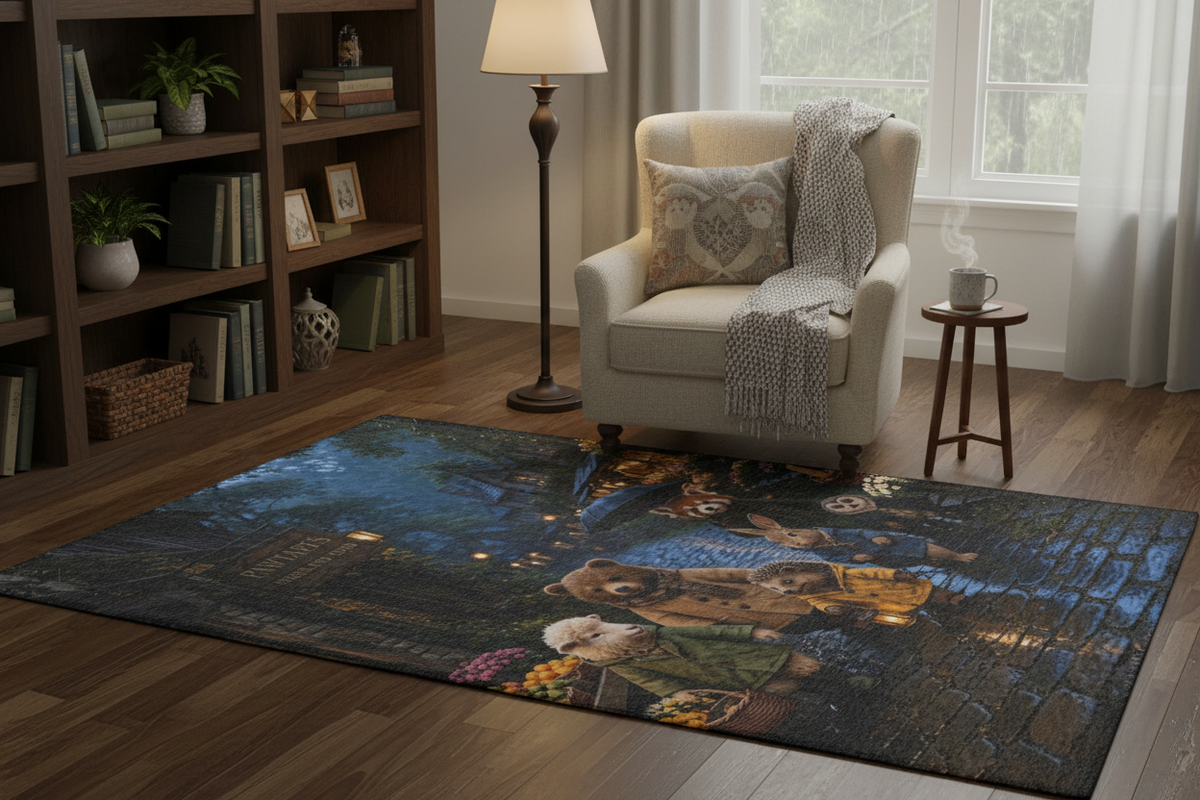 PAWTAPES™ Woodland Road Cozy Animal Rug