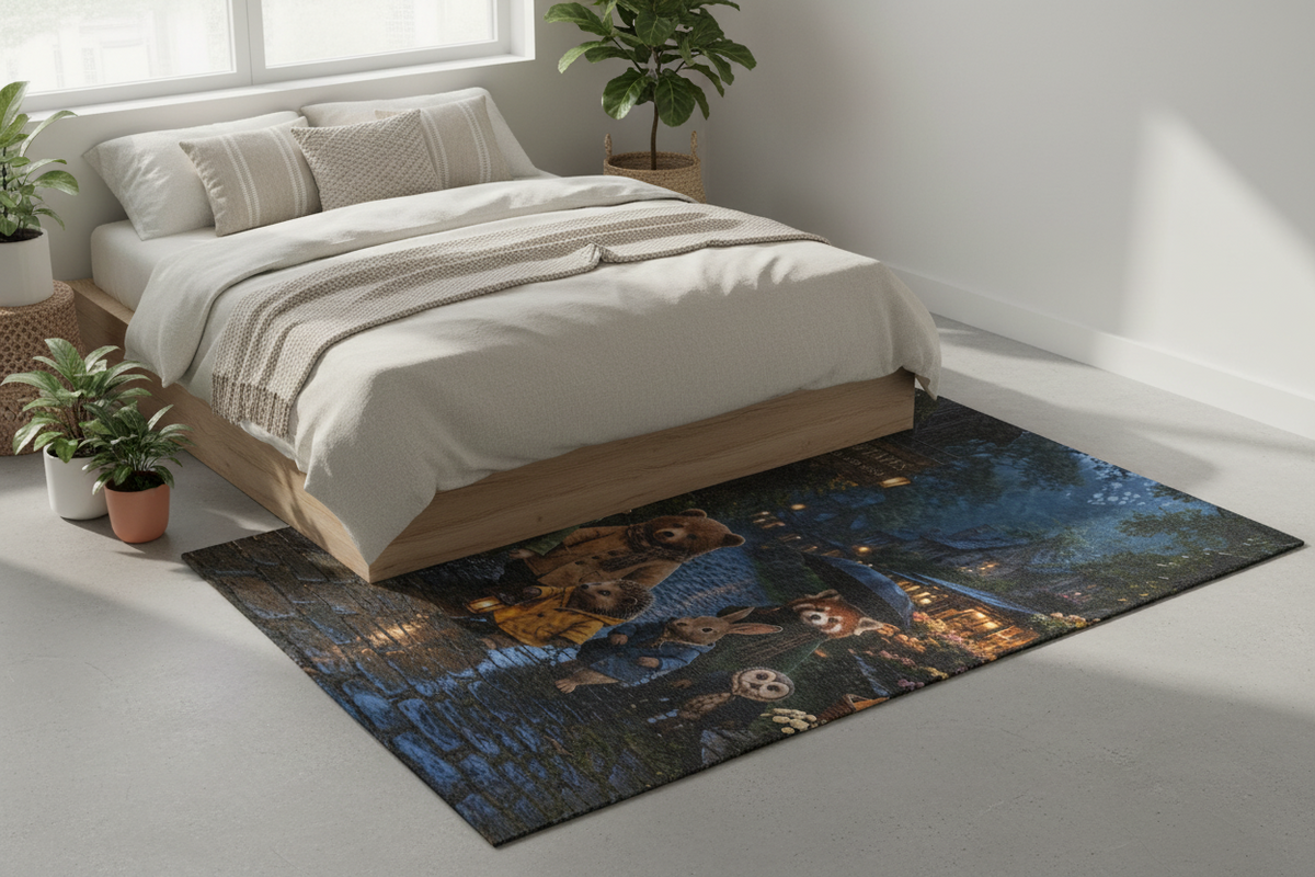PAWTAPES™ Woodland Road Cozy Animal Rug