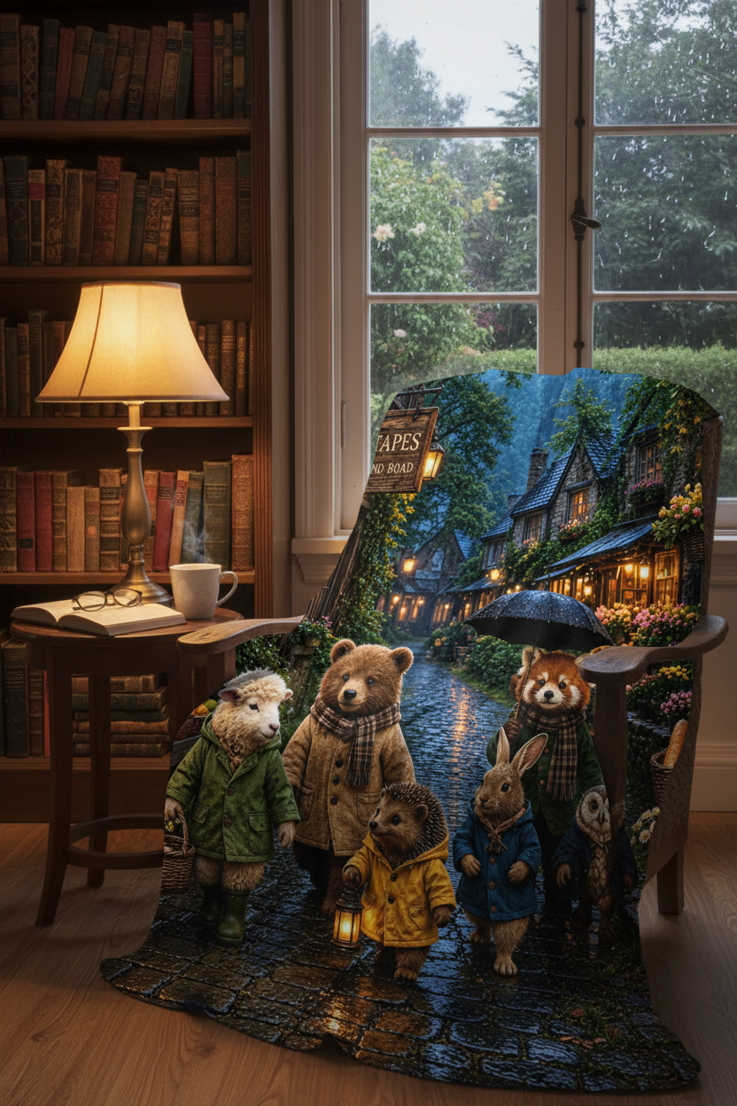 PAWTAPES™ Woodland Road Cozy Animal Plush Blanket