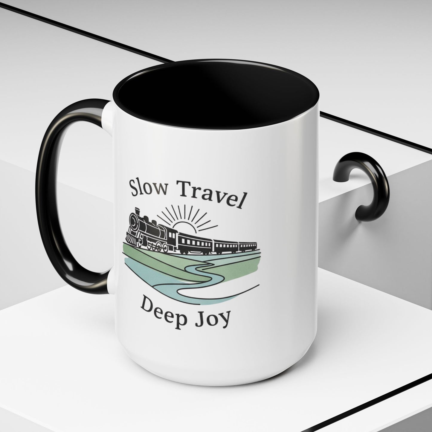 Vintage Camper Road Trip Ceramic Coffee Mug | 15oz Camping Gift