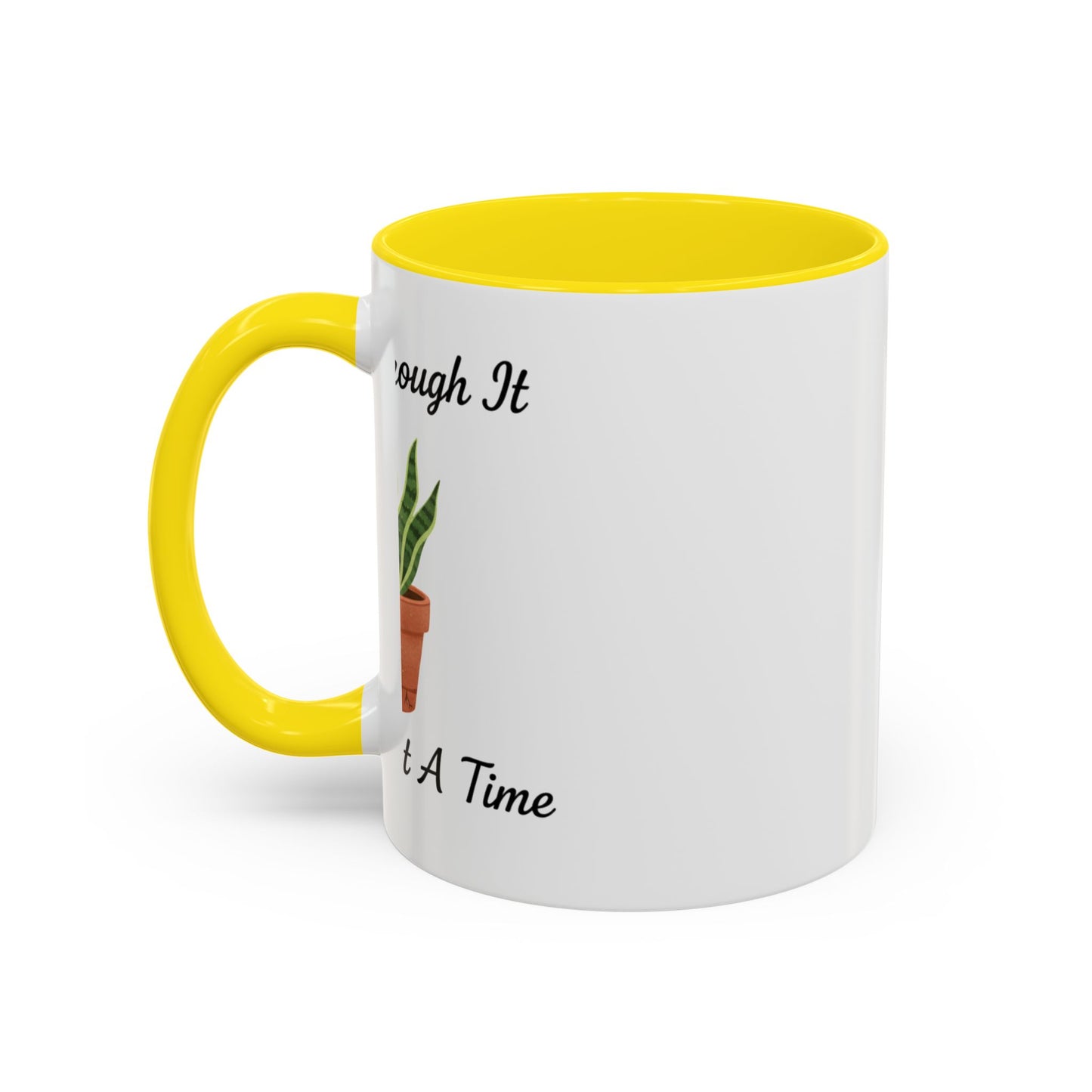 Grow Through It Coffee Mug “One Leaf At A Time” Plant Lover Ceramic Accent Mug