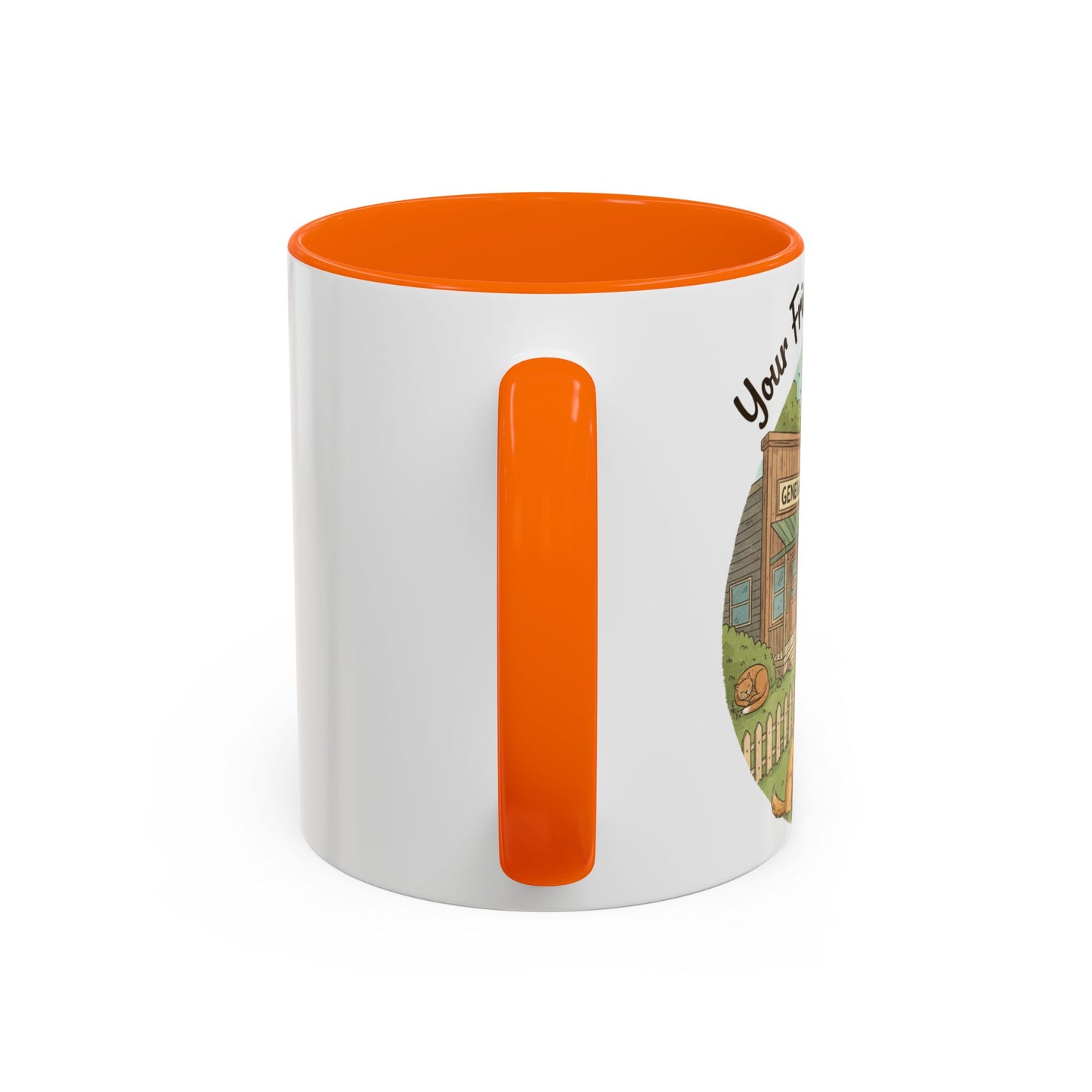 Cozy Neighborhood Coffee Mug Vintage Bike & Cottage Ceramic Accent Mug