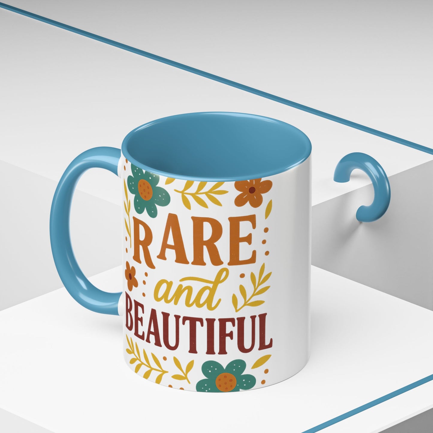 Beautiful Morning Floral Coffee Mug “You Are Beautiful” Inspirational Ceramic Accent Mug