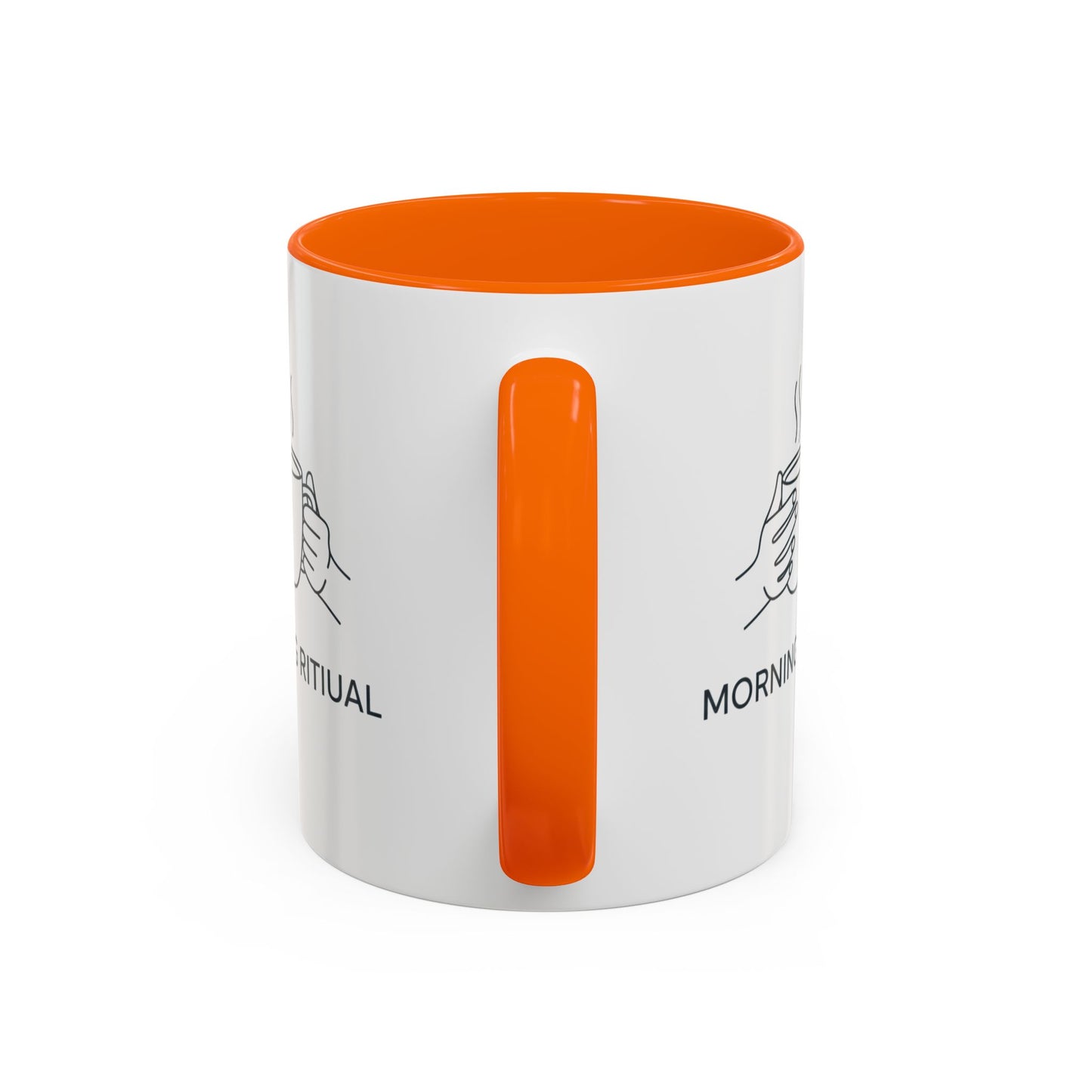 “Morning Ritual” Ceramic Coffee Mug, 11oz Accent Cup