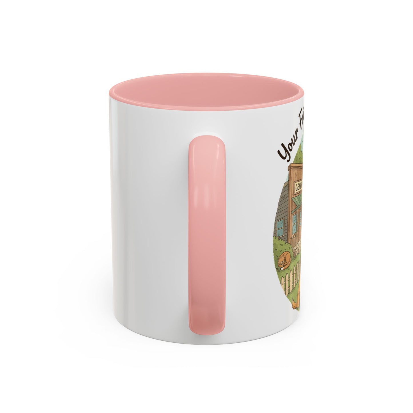 Cozy Neighborhood Coffee Mug Vintage Bike & Cottage Ceramic Accent Mug