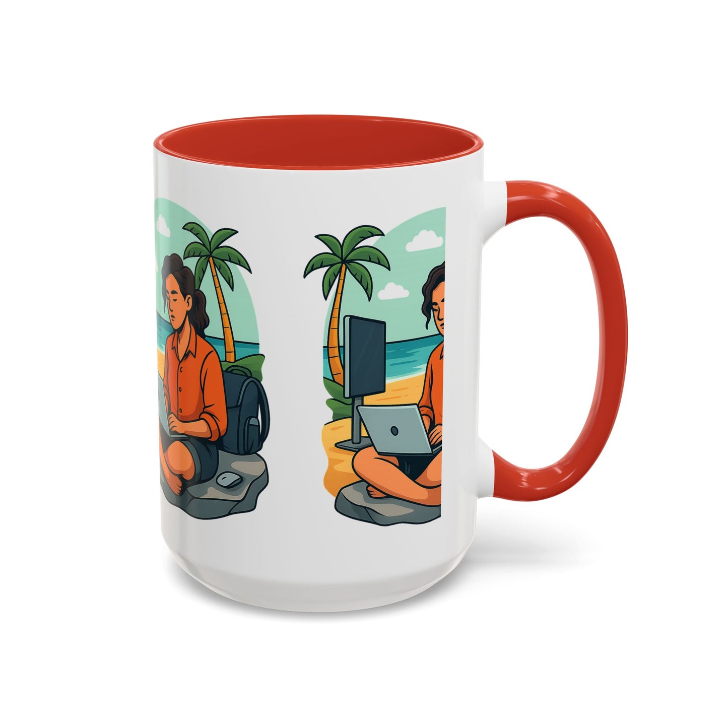 “Be Beautiful” Black-Trim Ceramic Coffee Mug