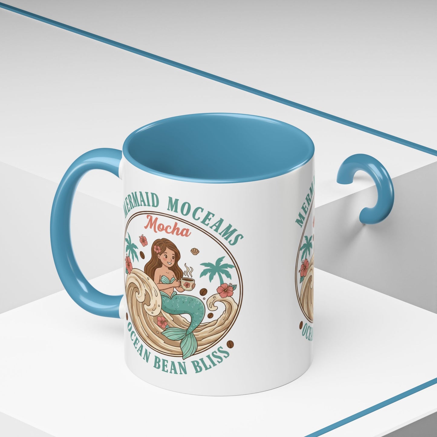 Tropical Palm Ceramic Coffee Mug | Paradise Awaits Beach Gift