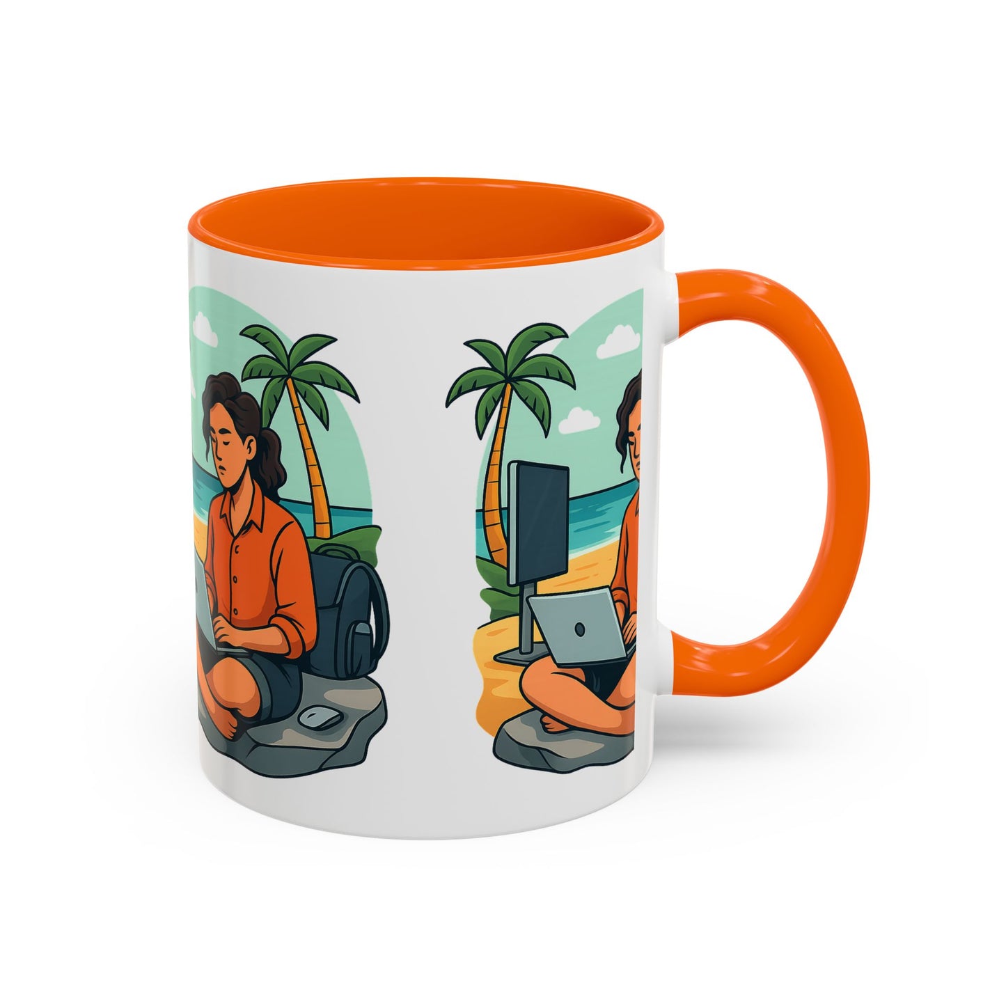 “Be Beautiful” Black-Trim Ceramic Coffee Mug