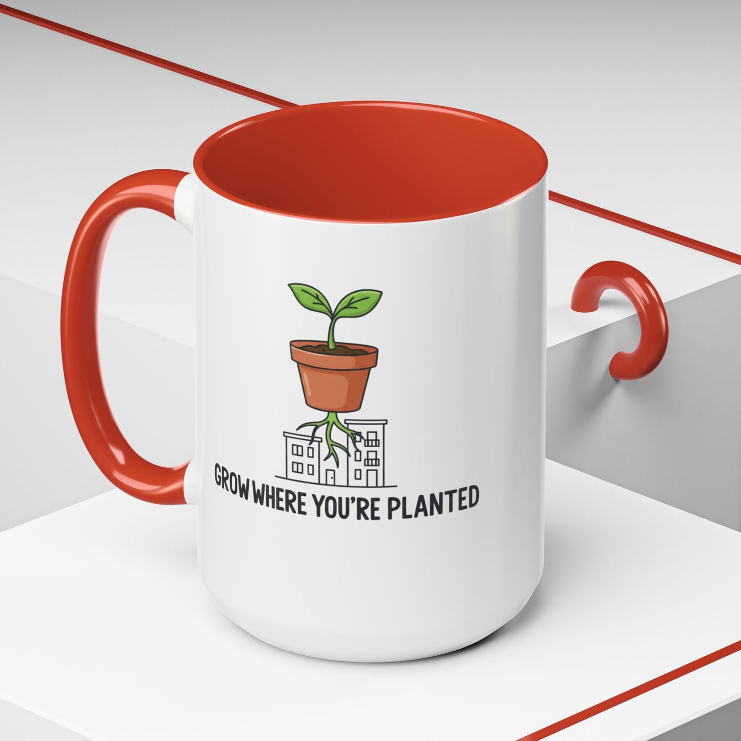 Watered & Well Planted Ceramic Coffee Mug | Plant Lover Gift