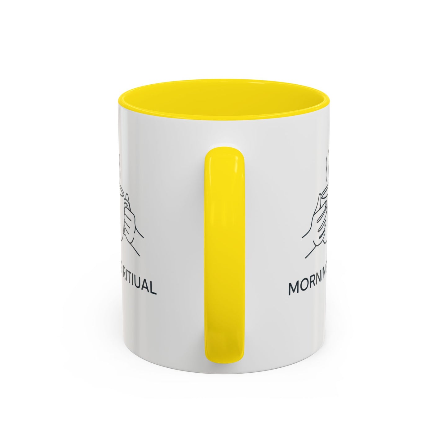 “Morning Ritual” Ceramic Coffee Mug, 11oz Accent Cup