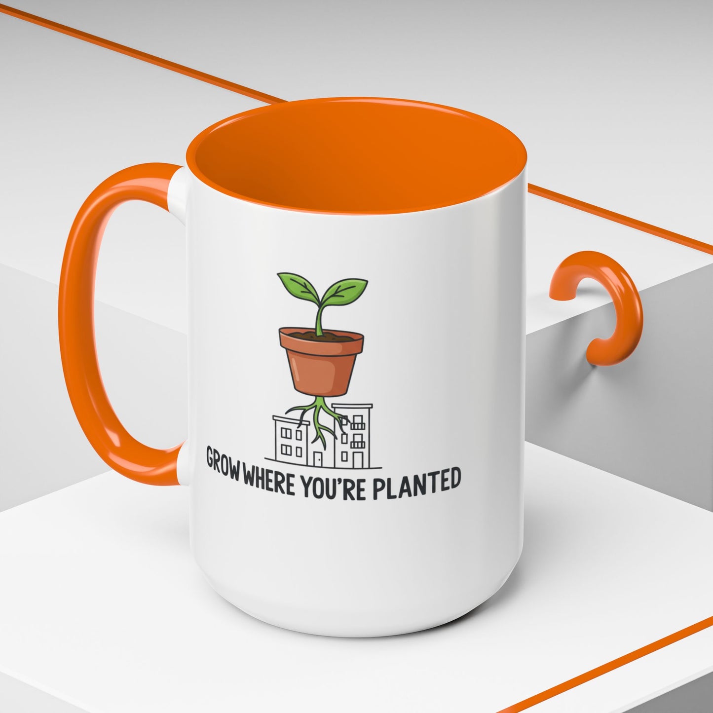 Watered & Well Planted Ceramic Coffee Mug | Plant Lover Gift