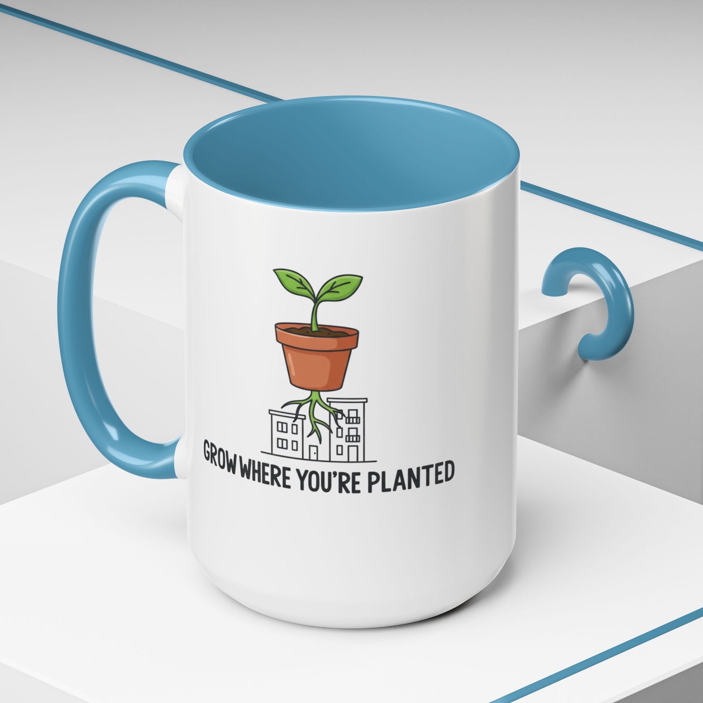 Watered & Well Planted Ceramic Coffee Mug | Plant Lover Gift