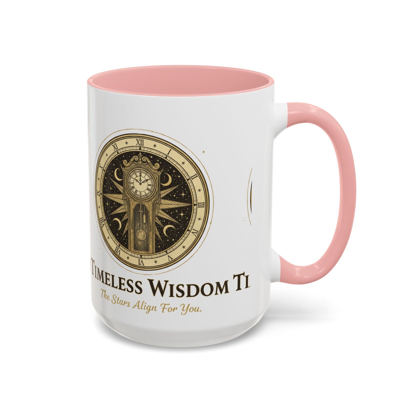 Vintage Celestial Clock Ceramic Coffee Mug | Timeless Wisdom Gift