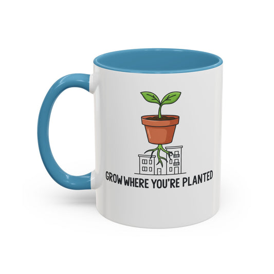 Plant Lover Coffee Mug“Watered & Well Planted” Ceramic Accent Mug