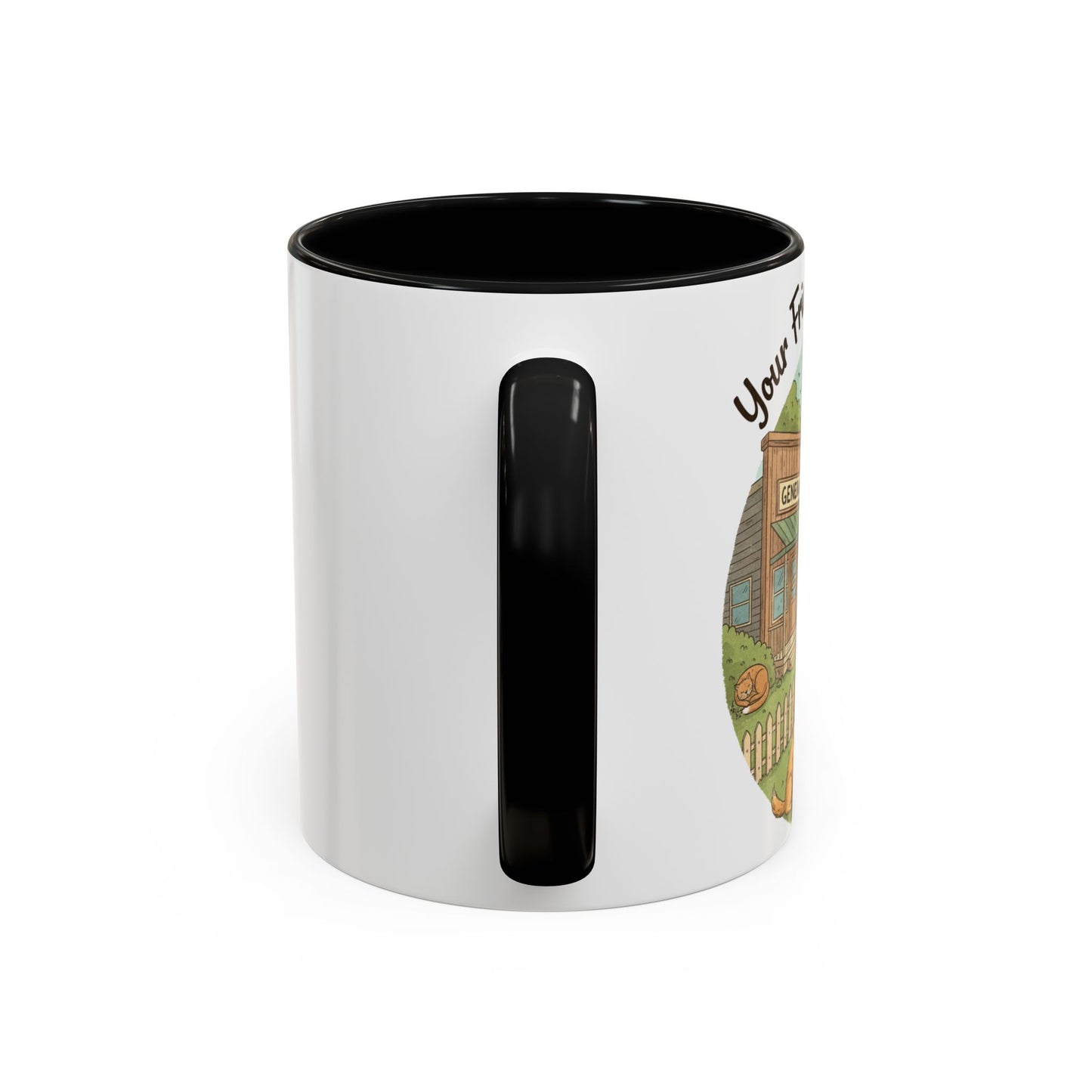 Cozy Neighborhood Coffee Mug Vintage Bike & Cottage Ceramic Accent Mug