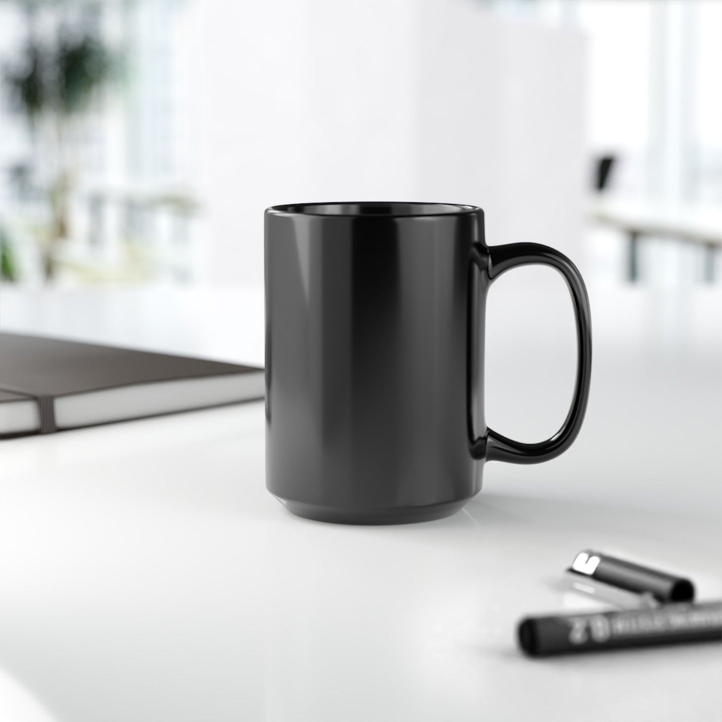 Black Ceramic Veggie Garden Coffee Mug
