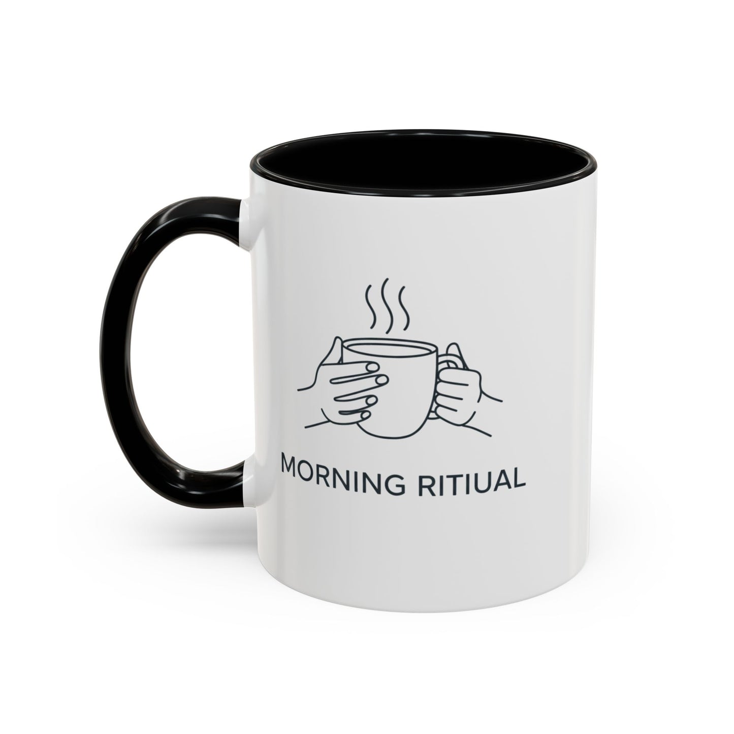 Mindful Morning Ritual Ceramic Coffee Mug | 11oz White Gift Cup