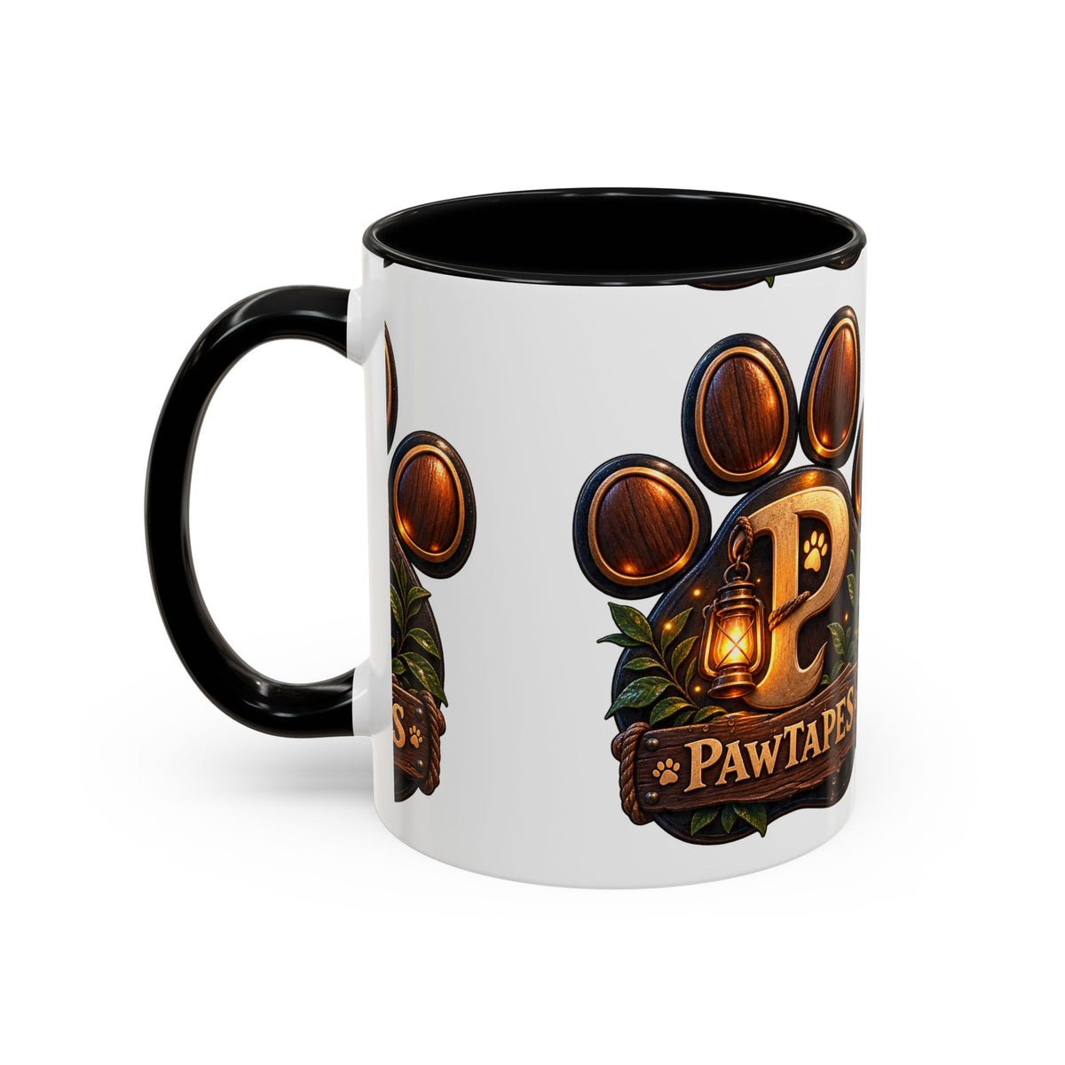 PawTapes Paw Print Accent Mug — Official Channel Merch | 11oz & 15oz