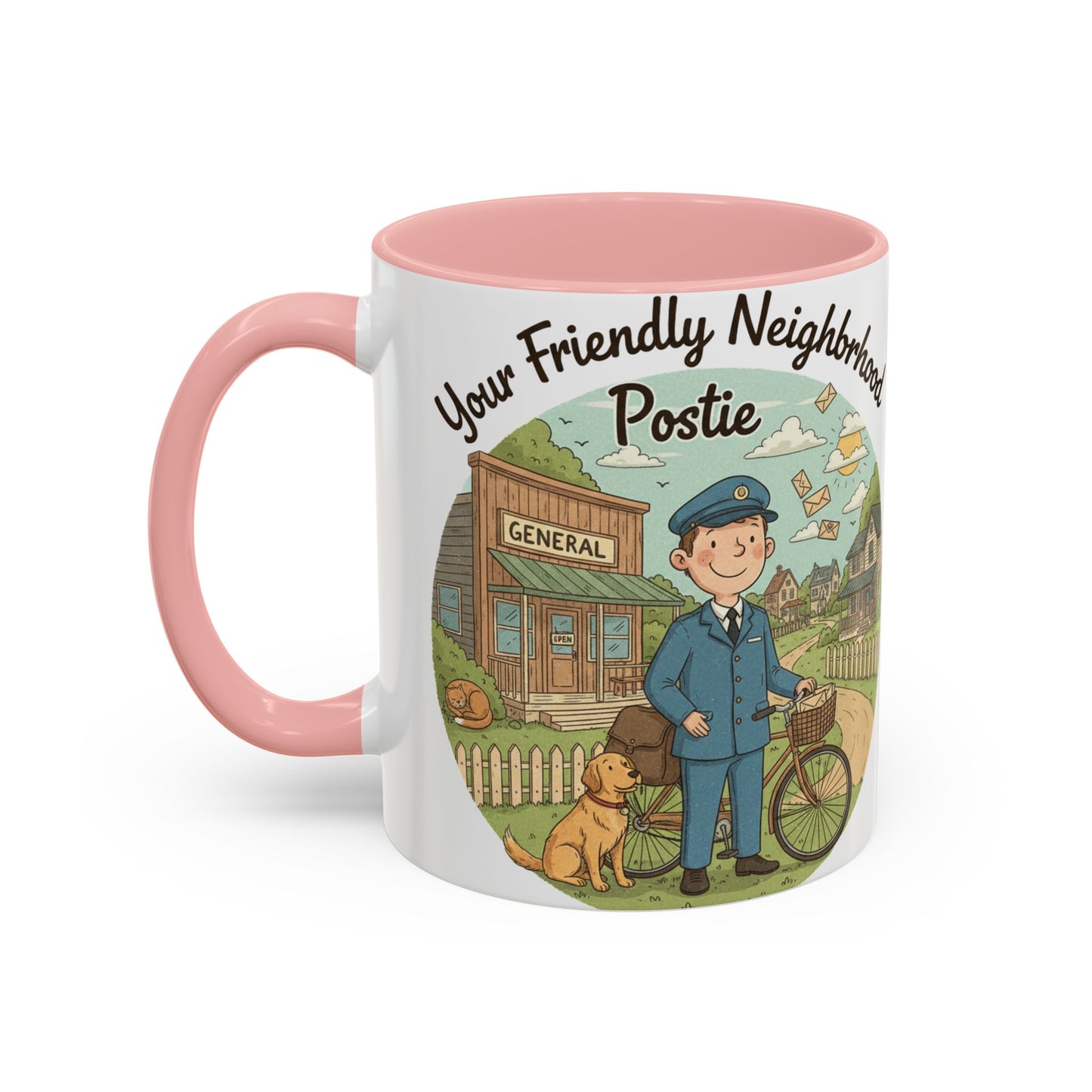 Cozy Neighborhood Coffee Mug Vintage Bike & Cottage Ceramic Accent Mug