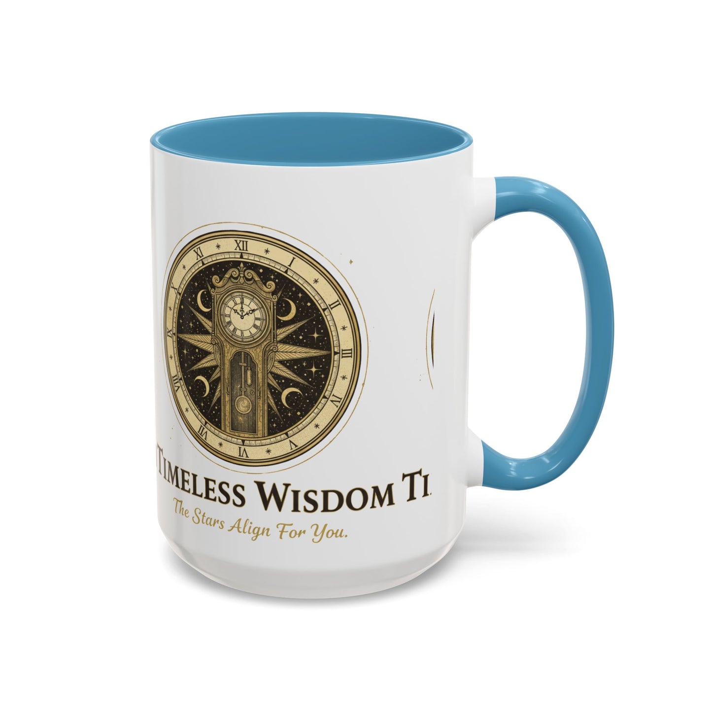 Vintage Celestial Clock Ceramic Coffee Mug | Timeless Wisdom Gift