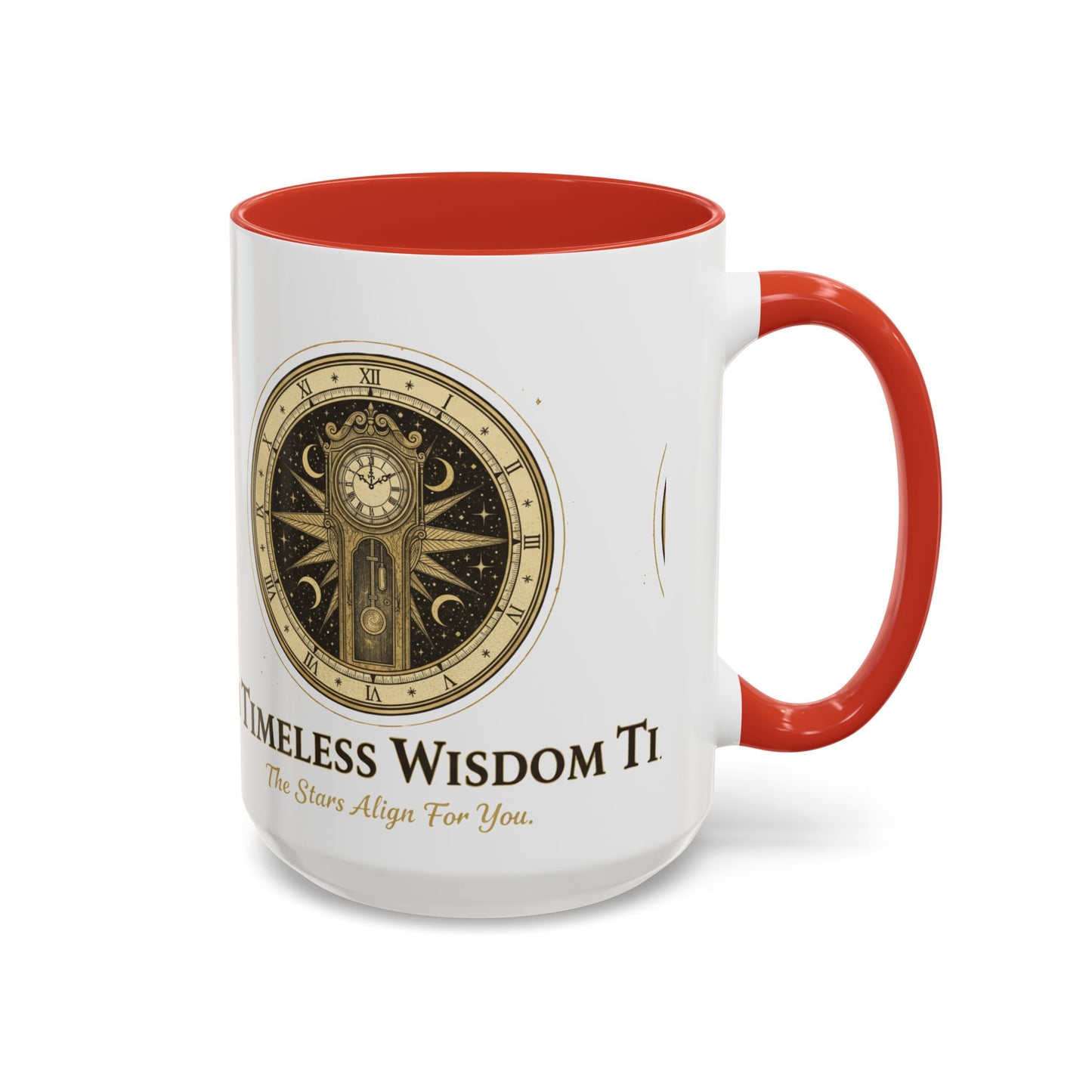 Vintage Celestial Clock Ceramic Coffee Mug | Timeless Wisdom Gift