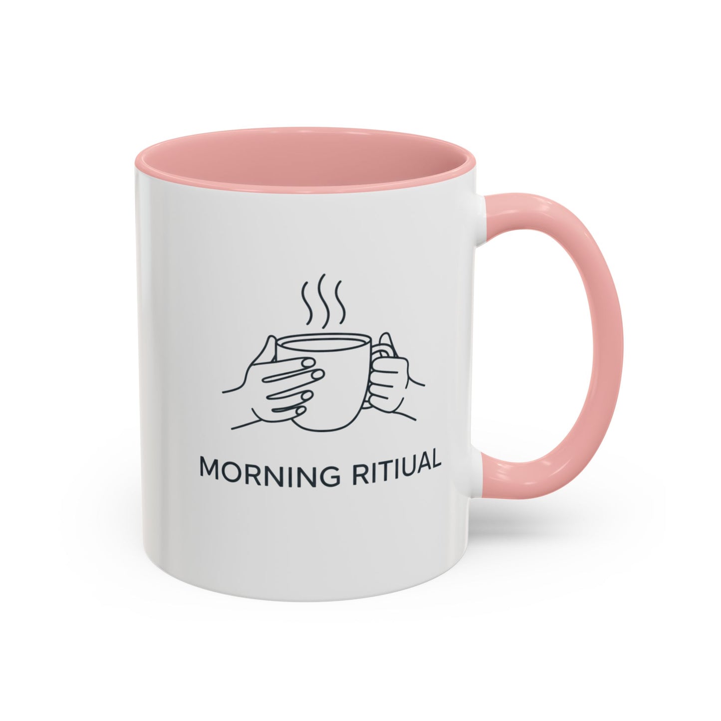 “Morning Ritual” Ceramic Coffee Mug, 11oz Accent Cup